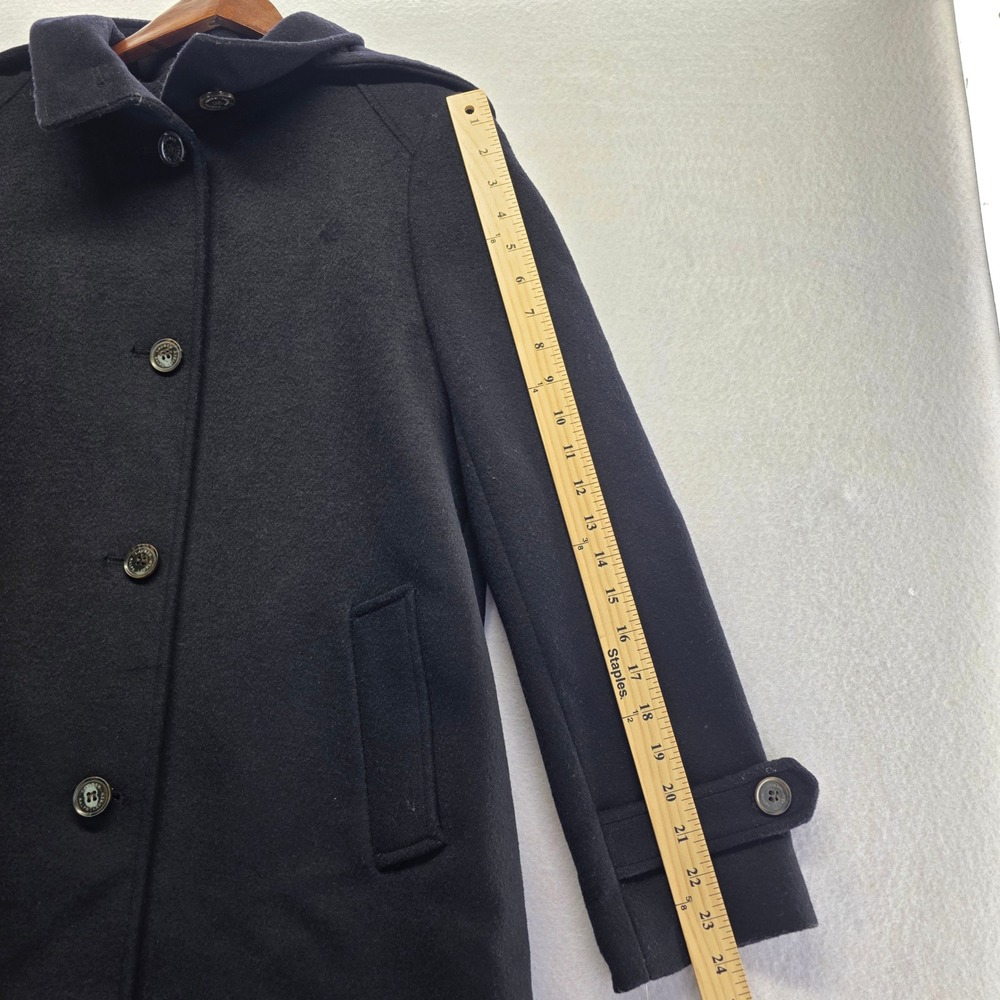 Lauren Ralph Lauren sz‎ 8 Aline Wool Blend Removable Hood Coat Regal Navy Blue - Picture 10 of 14